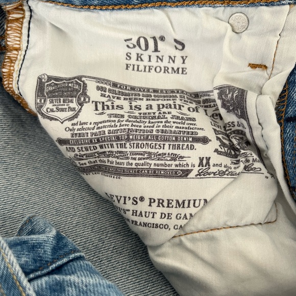 Levi’s Women’s Premium 501 Skinny Filiforme Jeans – Size 24 - Picture 10 of 14